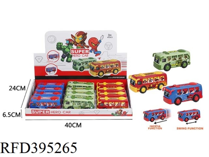 FRICTION BUS 12PCS