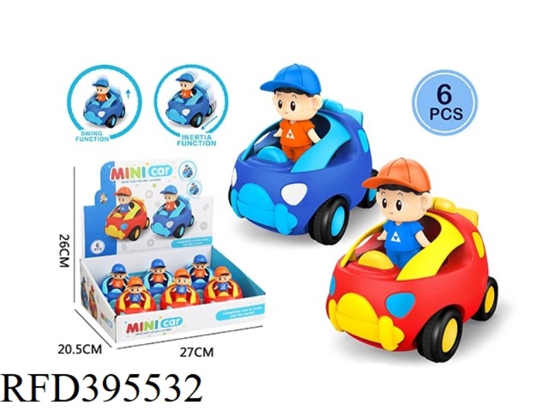 CARTOON BOY FRICTION CAR 12PCS