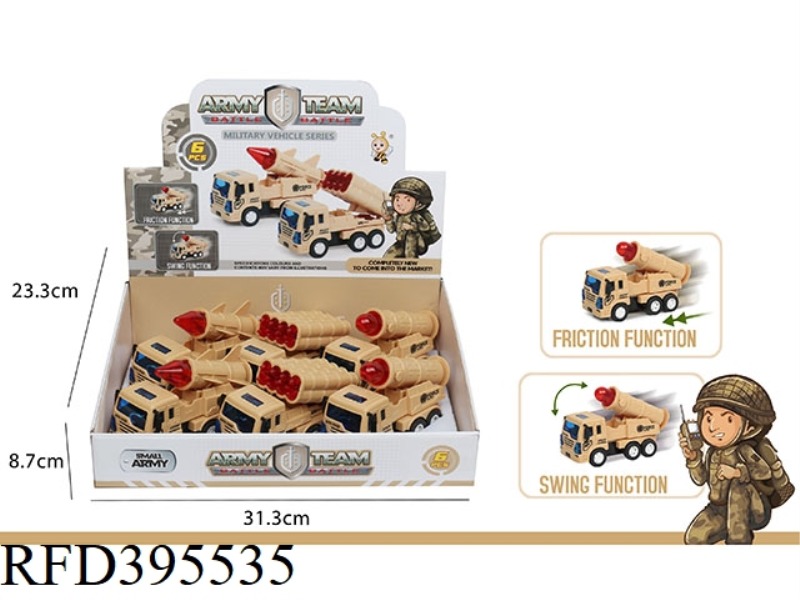 LIGHTNING LEGION FRICTION CAR DESERT COLOR 6PCS
