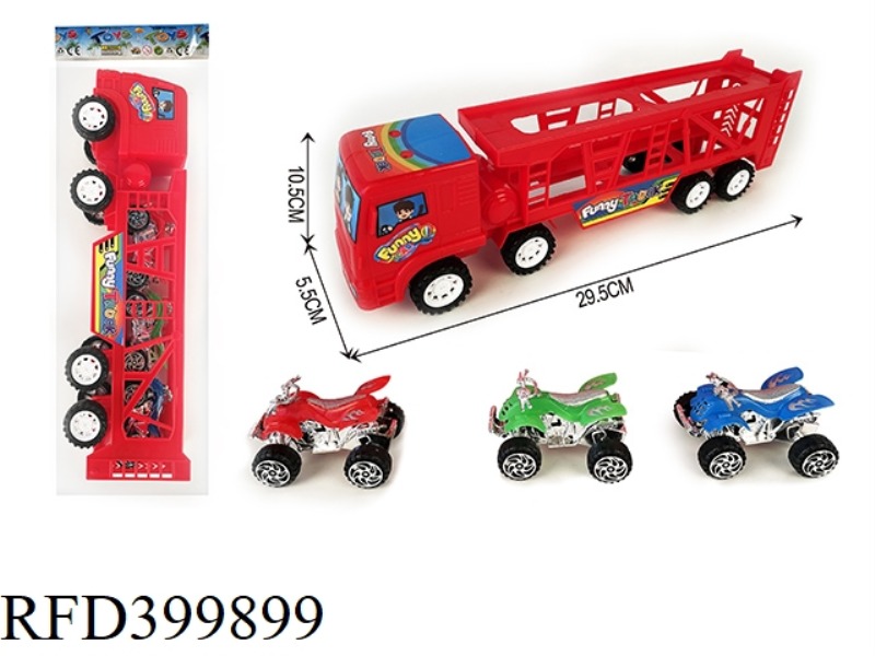 FUN TRUCK WITH 3 BEACH MOTORCYCLES