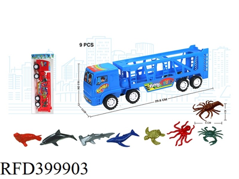 FUN TRUCK WITH 8 MARINE CREATURES