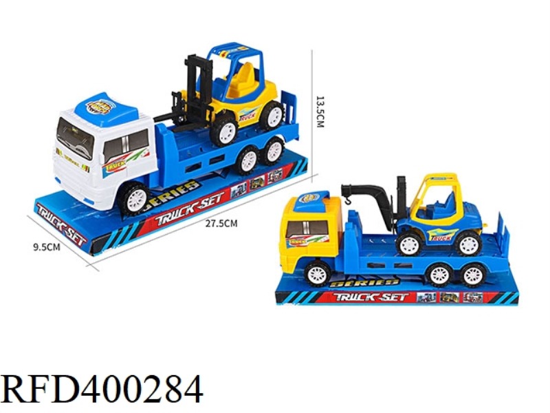 INERTIAL TRAILER LOADED SKID FORKLIFT CRANE