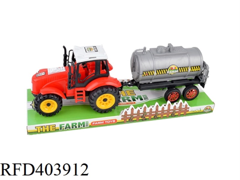FARMER CAR TOWING WATER TANK