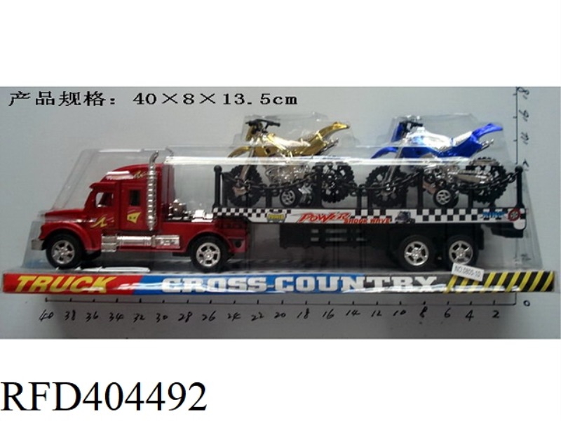FRICTION TRAILER + 2 CROSS-COUNTRY MOTORCYCLES