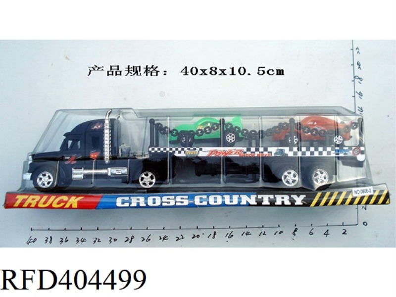 FRICTION TRAILER + 2 757 CARTS