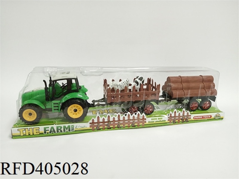 THE FARMER’S CART DRAGS THE CEDAR BEHIND THE DRAG
