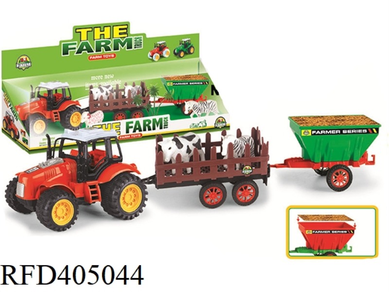 FARMER'S CART DRAGS THE REAR RICE MACHINE