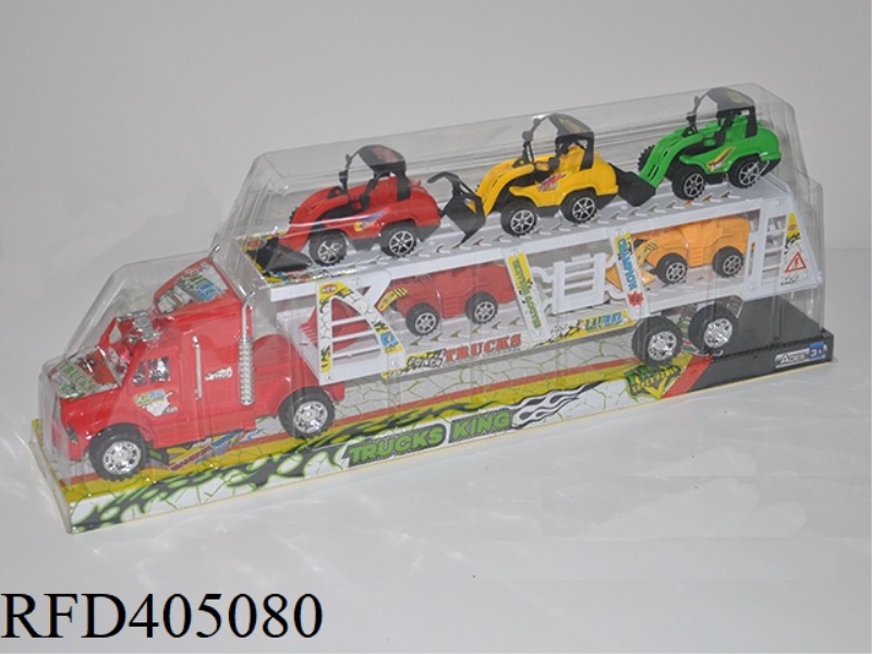 INERTIAL DOUBLE-DECK TRACTOR WITH 5 SLIDING FORKLIFTS