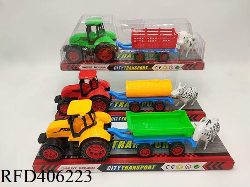 INERTIAL FARMER CART WITH 1 (COW, ZEBRA, SHEEP MIXED)