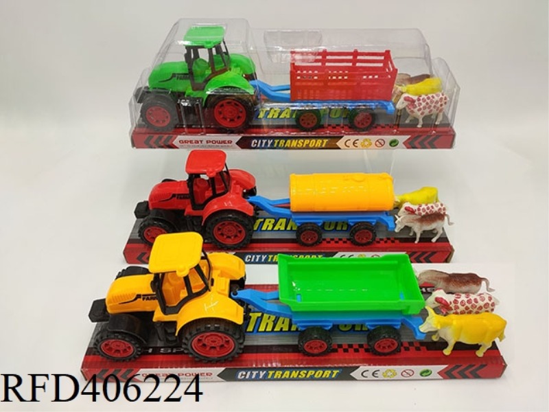 INERTIAL FARMER CART WITH 3 (COW, HORSE AND SHEEP)