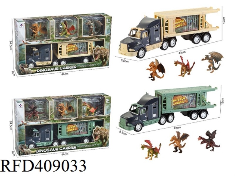 FRICTION TOWING WITH DINOSAUR 6PCS