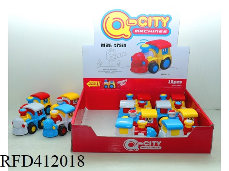 INERTIAL FOUR-COLOR CARTOON TRAIN 12PCS
