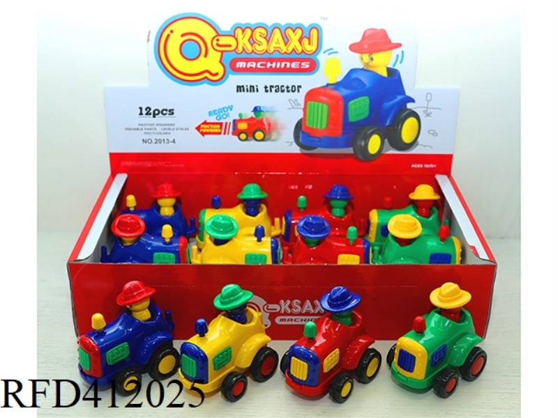 INERTIAL 4-COLOR FARMER CAR 12PCS