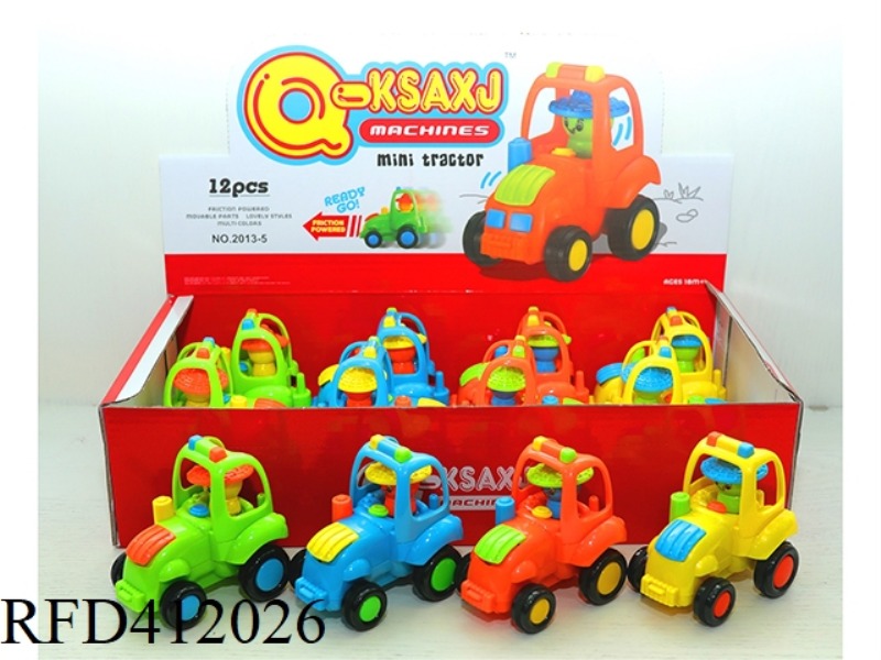 INERTIAL 4-COLOR FARMER CAR 12PCS