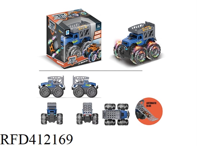COLORFUL WHEEL INERTIAL PICKUP TRUCK RACING TRANSPORTER