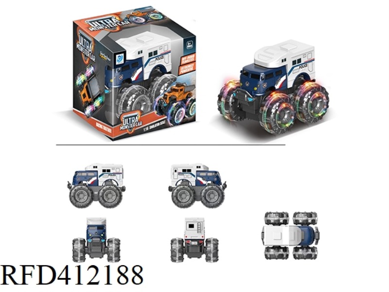 COLORFUL WHEEL INERTIAL PUBLIC POLICE CAR
