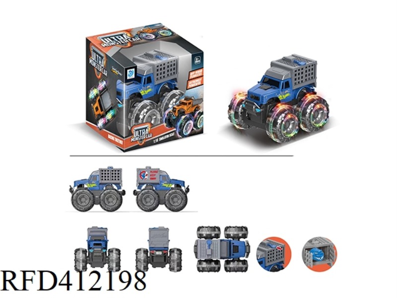 COLORFUL WHEEL INERTIAL PICKUP SHARK BOX CAR