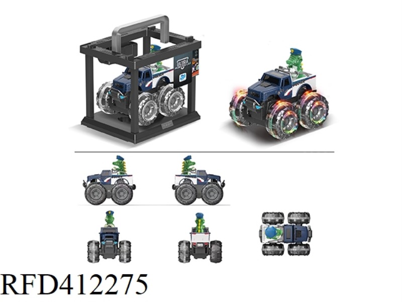 COLORFUL WHEEL INERTIAL PICKUP POLICE CROCODILE CAR