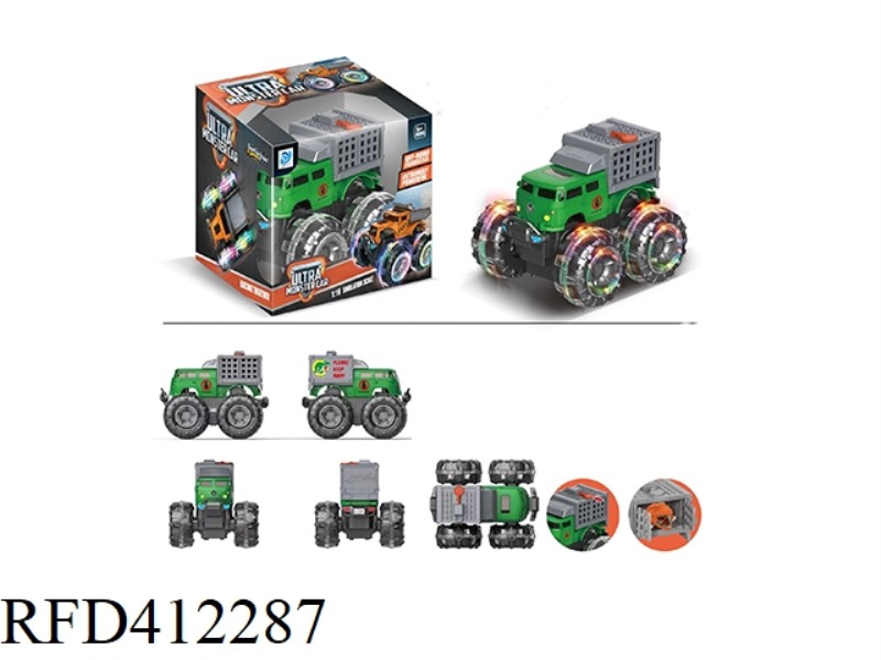 COLORFUL WHEEL INERTIAL VOLKSWAGEN DINOSAUR BOX CAR