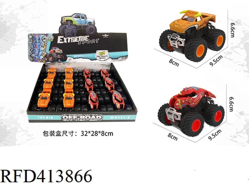 1:64 MONSTER TRUCK (DOUBLE INERTIA) 12PCS