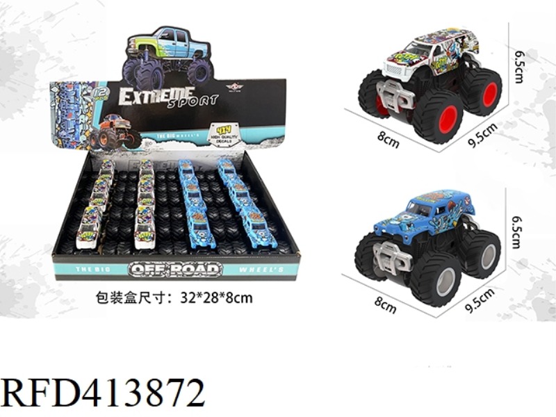 1:64 MONSTER TRUCK (DOUBLE INERTIA) 12PCS