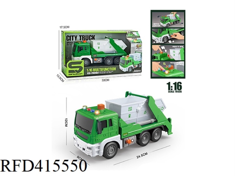 1:16 INERTIAL ENVIRONMENTAL PROTECTION CAR WITH LIGHT AND MUSIC WITH AIR PRESSURE