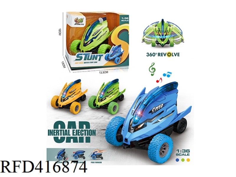 INERTIAL STUNT CAR WITH LIGHT AND MUSIC