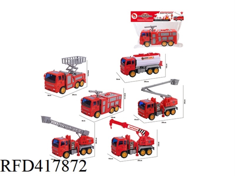 6 TYPES OF MEDIUM INERTIAL FIRE TRUCKS