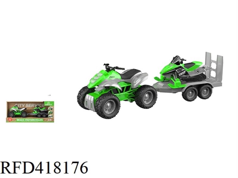 1:16 FRICTION BEACH MOTORCYCLE TRAILER (SOUND AND LIGHT)