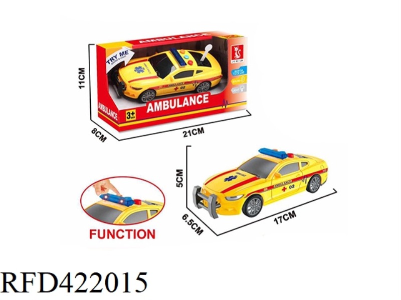 INERTIAL POLICE CAR 3 BUTTONS WITH LIGHT AND SOUND