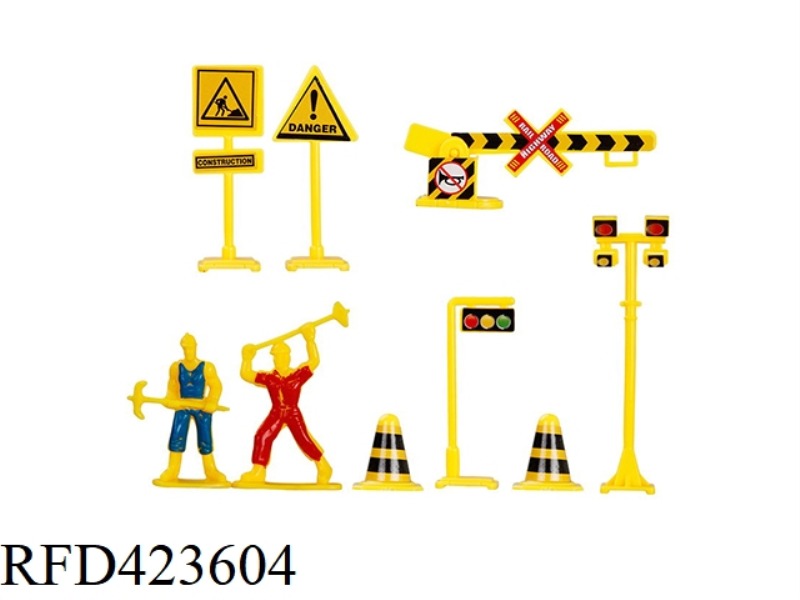 9 TRAFFIC SIGNS (YELLOW)