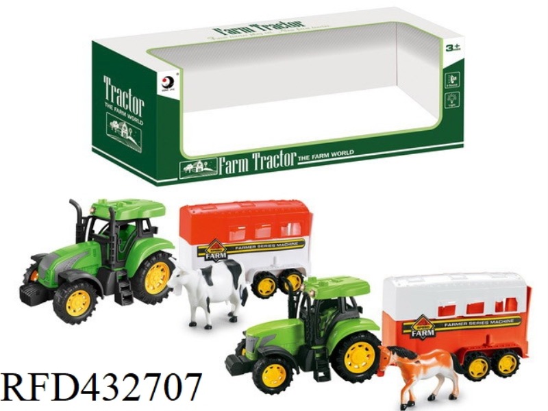 LIGHT AND MUSIC INERTIAL HORSE BOX FARMER CAR