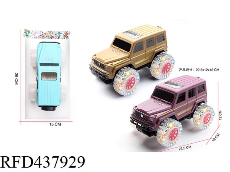 1: 18 INERTIA MERCEDES BENZ BIG G SIMULATION VEHICLE WITH HEADLIGHTS AND FOUR-WHEEL COLORFUL LIGHTS