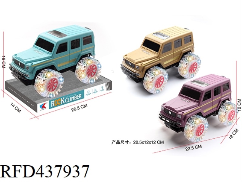 1: 18 INERTIA MERCEDES BENZ BIG G POLICE CAR WITH HEADLIGHTS AND FOUR-WHEEL COLORFUL LIGHTS