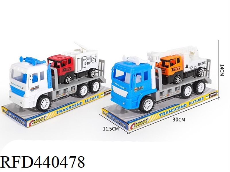 SOLID COLOR INERTIAL POLICE CAR ENGINEERING VEHICLE SLIDING FIRE TRUCK
