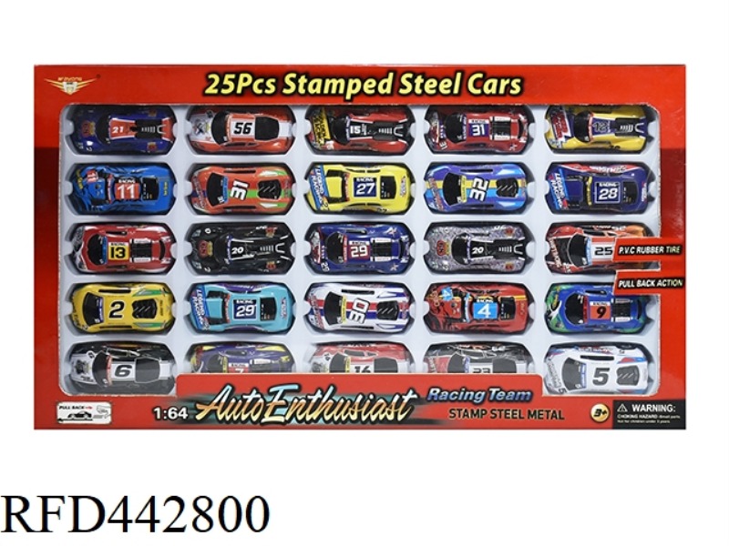 MIXED LOADING OF TIN CARS (25 PIECES / BOX)