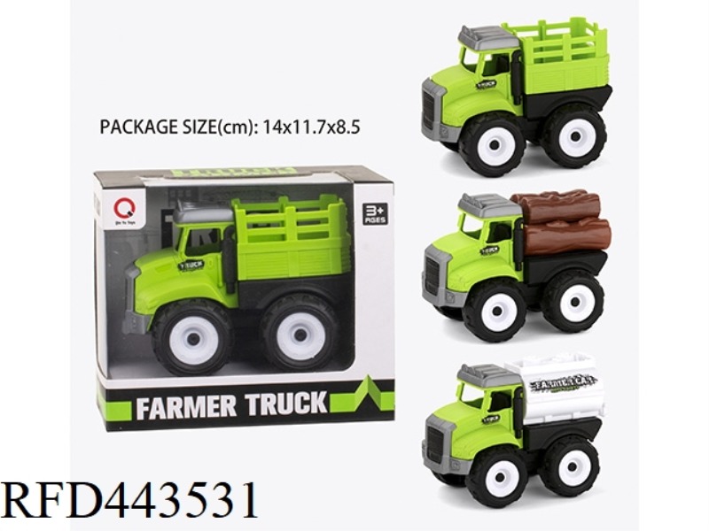 INERTIA FARM CART (BUCKET, STICKS, OIL TANK)