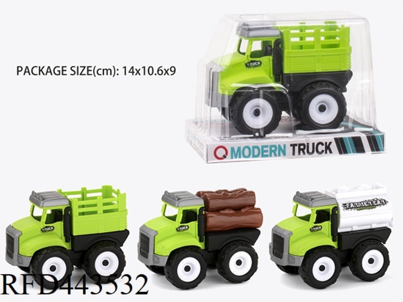 INERTIA FARM CART (BUCKET, STICKS, OIL TANK)