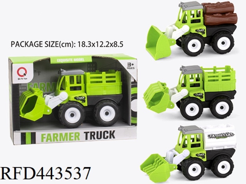 INERTIA FARM CART (BUCKET, STICKS, OIL TANK)