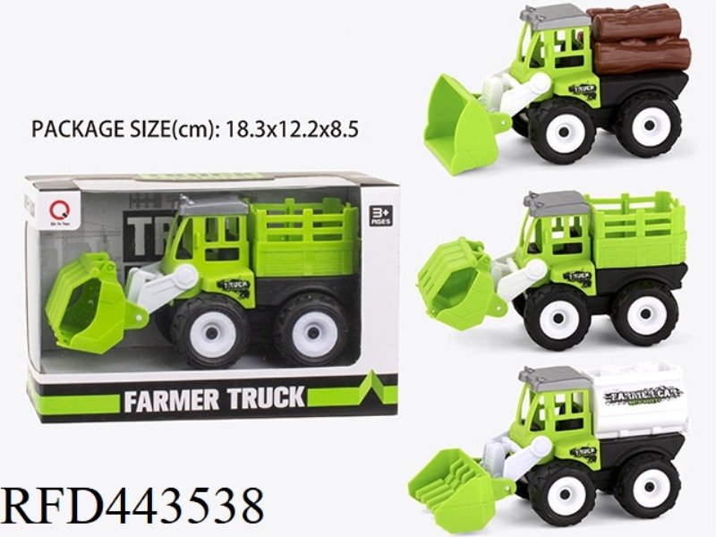 INERTIA FARM CART (BUCKET, STICKS, OIL TANK)