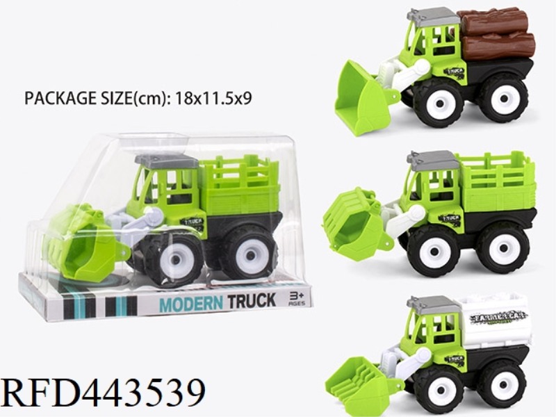 INERTIA FARM CART (BUCKET, STICKS, OIL TANK)