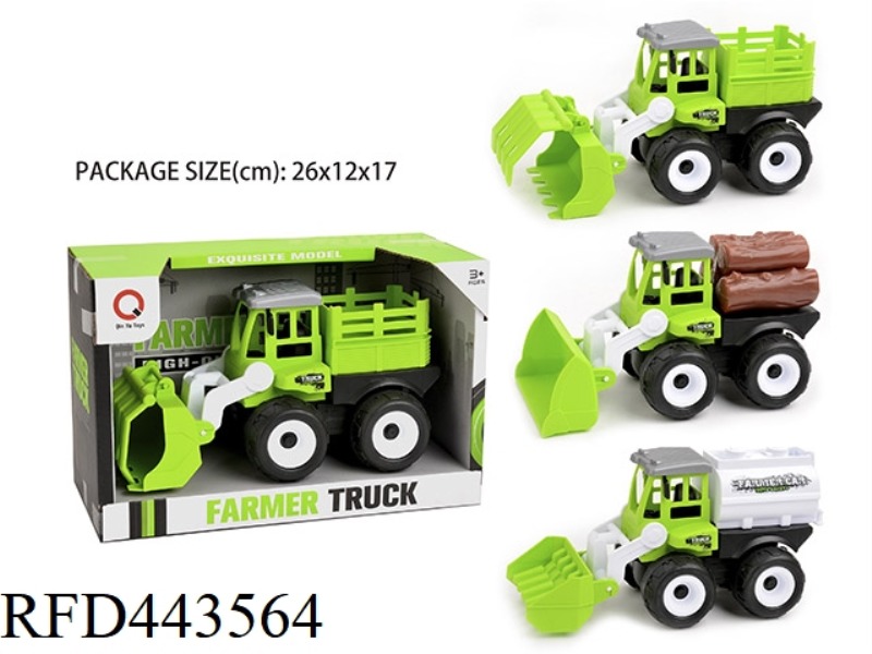INERTIA FARM CART (BUCKET, STICKS, OIL TANK)