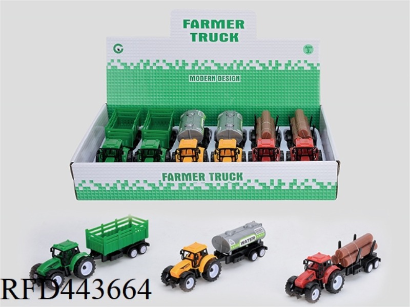 PULL BACK FARMER CART (6 PACKS)