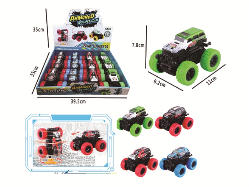 DOUBLE INERTIA BIG FOOT CROSS-COUNTRY CLIMBING METAL SHEET CAR 12PCS
