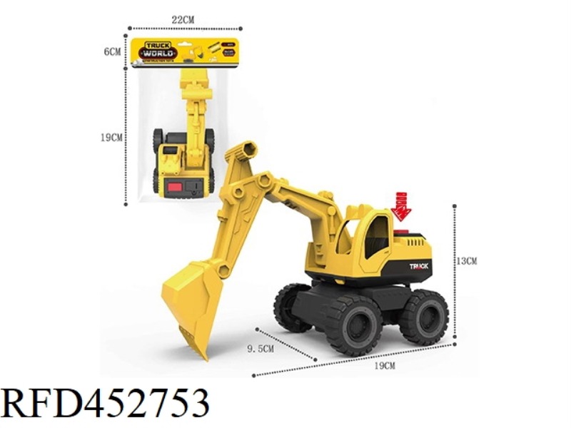 INERTIAL SOUND AND LIGHT ENGINEERING VEHICLE EXCAVATOR