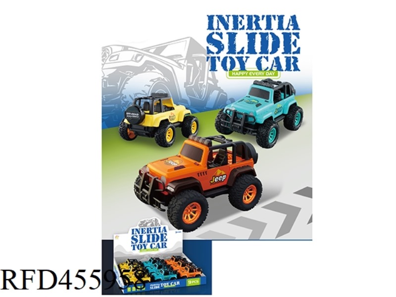 INERTIA JEEP (THREE COLOR MIXED LOADING) 9PCS