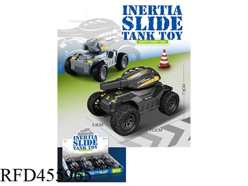 SIMULATED INERTIAL TANK VEHICLE (TWO-COLOR MIXED LOADING) 8PCS