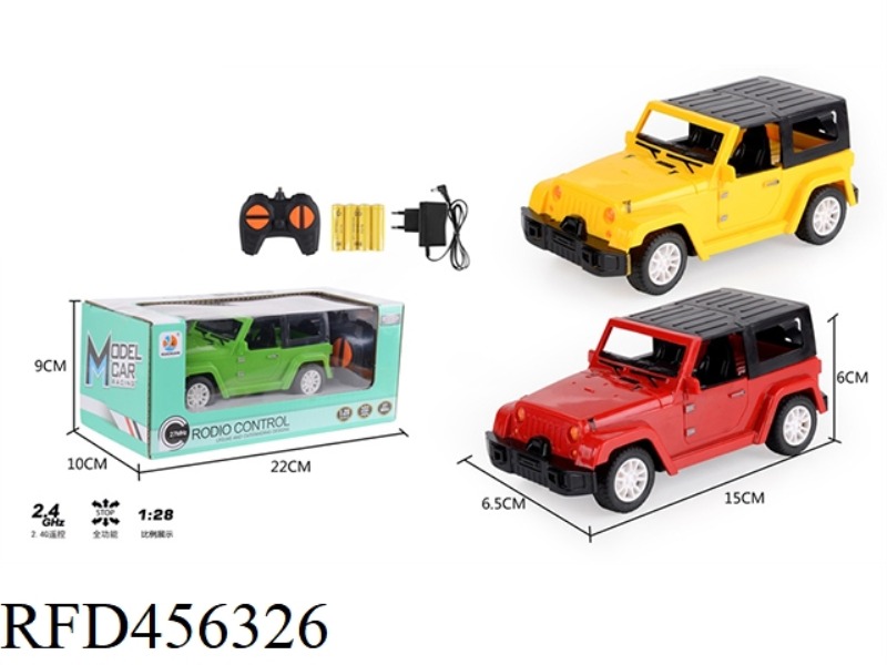 1:28 FOUR-CHANNEL REMOTE CONTROL SIMULATION JEEP WRANGLER