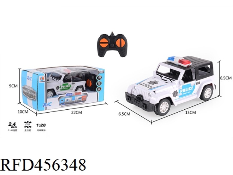 1:28 FOUR-CHANNEL REMOTE CONTROL POLICE CAR WRANGLER