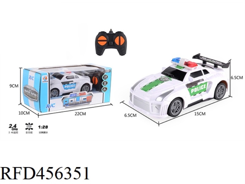 1:28 POLICE CAR FOUR-CHANNEL REMOTE CONTROL CAR